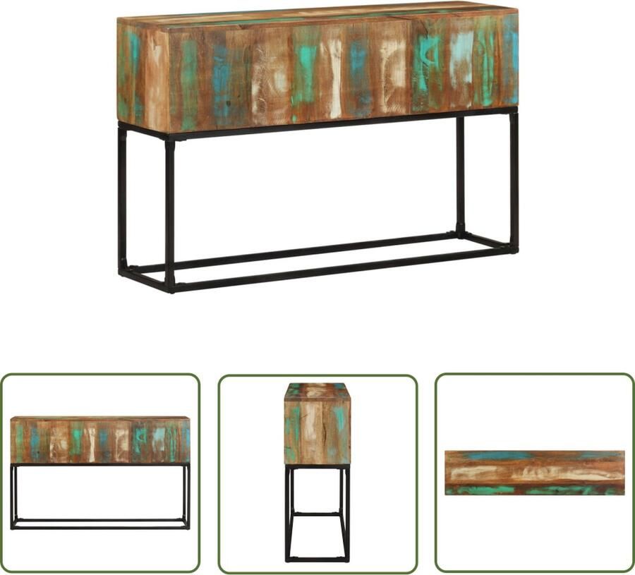 The Living Store Consoletafel IndustriÃle Charme 120 x 30 x 75 cm Bruin Consoletafel Salontafel Bijzettafel Industriele Stijl Vintage - Foto 2