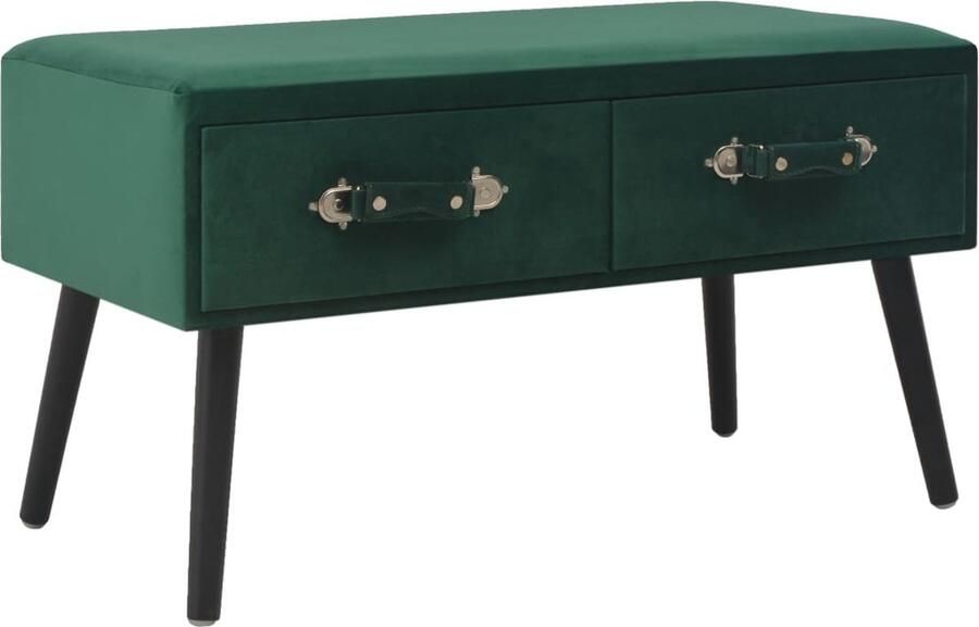 VidaXL Salontafel Fluweel Groen 80x40x46 cm Salontafel Fluweel Groene Tafel Kastje Met Lade Livingroom Meubilair Lounge Furniture Modern Tafellamp - Foto 2
