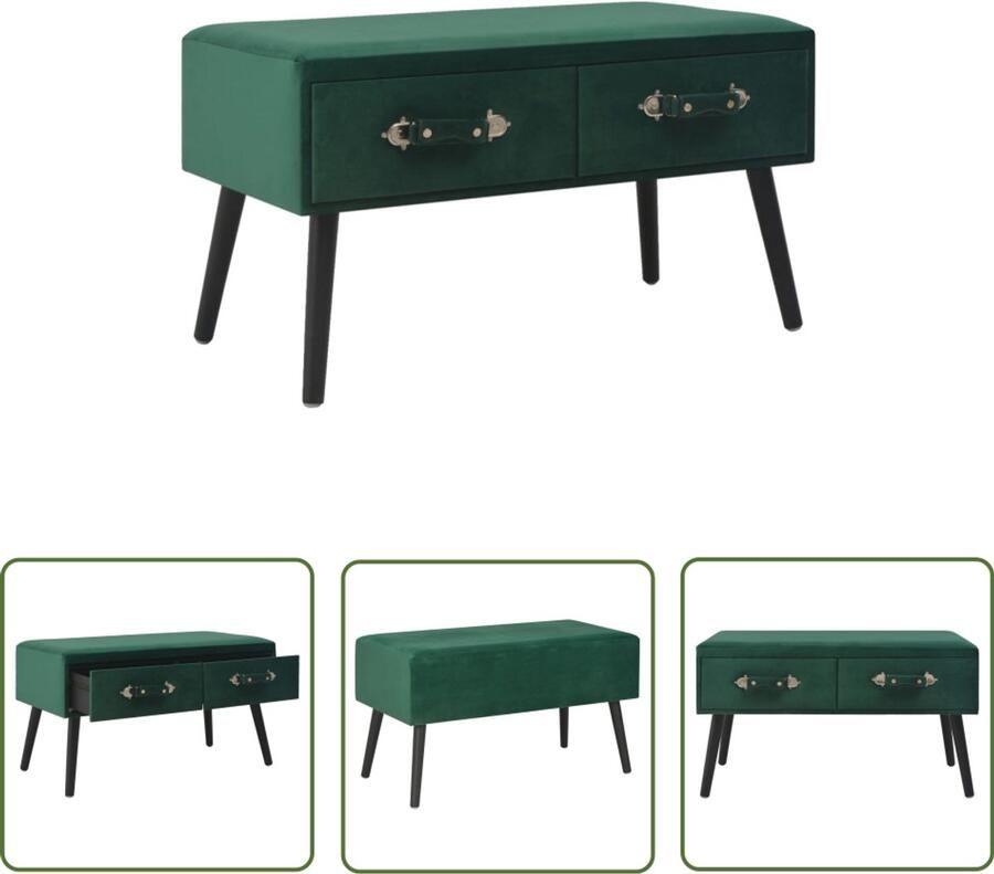 VidaXL Salontafel Fluweel Groen 80x40x46 cm Salontafel Fluweel Groene Tafel Kastje Met Lade Livingroom Meubilair Lounge Furniture Modern Tafellamp