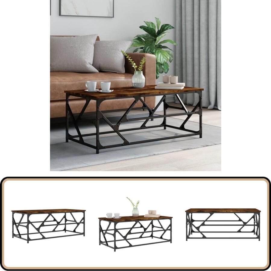 VidaXL -Salontafel-100x50x40-cm-bewerkt-hout-gerookt-eikenkleurig