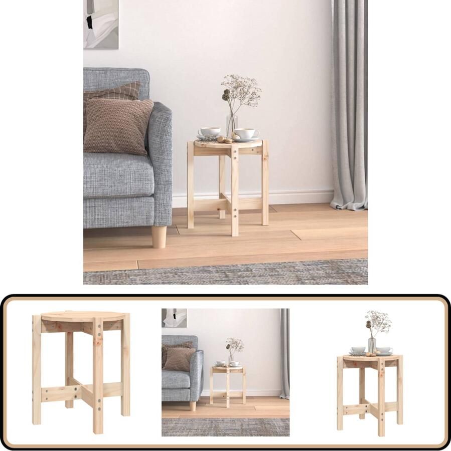 VidaXL Salontafel Grenenhout 42 5x45 cm Salontafel Houten Salontafel Grenenhout Salontafel Klassiek Design Salontafel Bruin - Foto 2