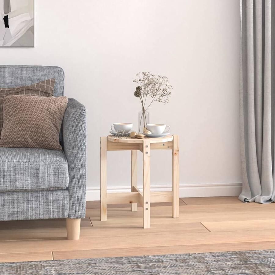 VidaXL Salontafel Grenenhout 42 5x45 cm Salontafel Houten Salontafel Grenenhout Salontafel Klassiek Design Salontafel Bruin