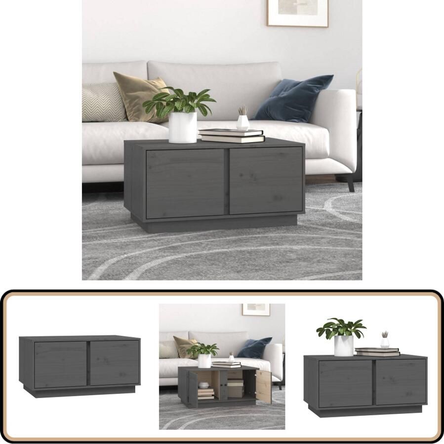 VidaXL -Salontafel-80x50x40-cm-massief-grenenhout-grijs
