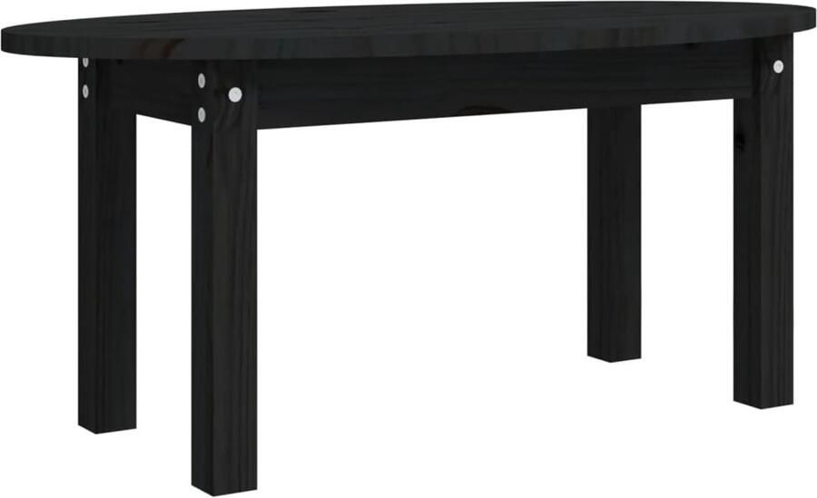 VidaXL Salontafel Grenenhout Zwart 80x40x35 cm Salontafel Bijzettafel Hout Grenenhout Zwarte Salontafel Design Salontafel Vintage Salontafel Industriële Salontafel