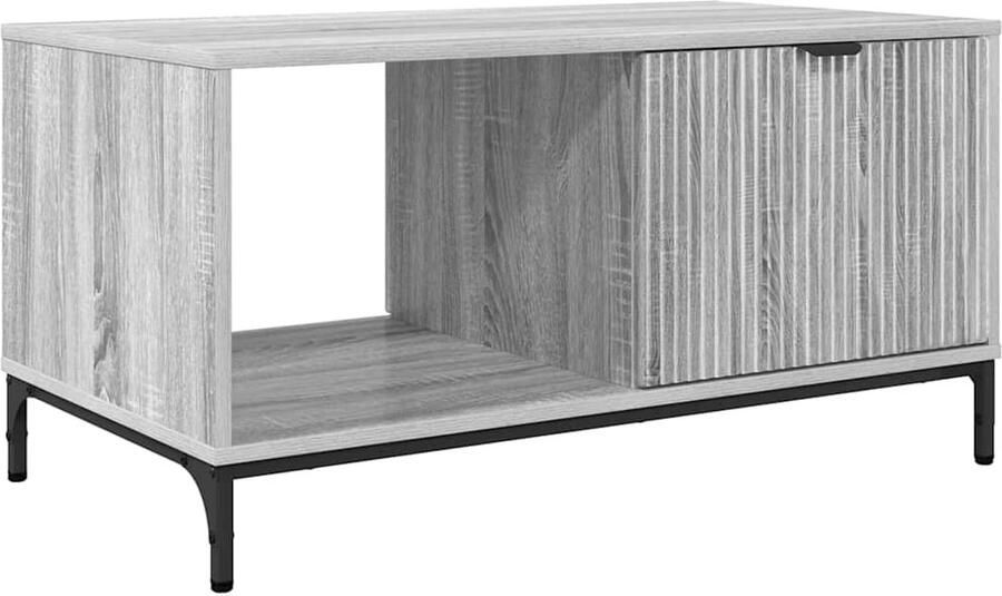 VidaXL Salontafel Grijs sonoma 90 x 49 x 46 cm Bewerkt hout