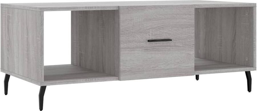 VidaXL Salontafel Grijs Sonoma Eiken 102x50x40 cm Salontafel Salontafeltje Houten Salontafel Grijze Salontafel Tv Tafeltje Bijzettafel Living Meubilair