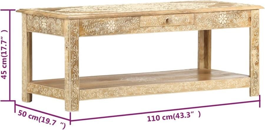 VidaXL -Salontafel-handgeschilderd-110x50x45-cm-massief-mangohout