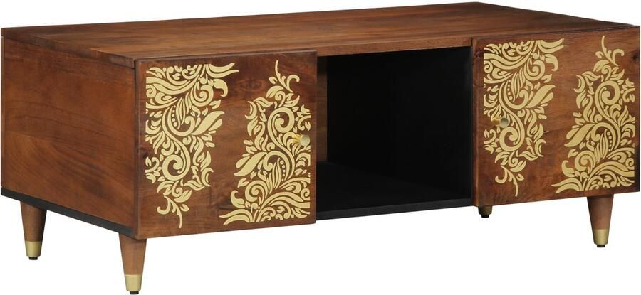 VidaXL Salontafel Honingbruin 100 x 54 x 40 cm massief mangohout