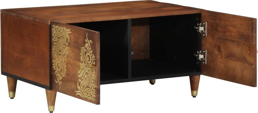 VidaXL Salontafel Honingbruin 80 x 50 x 40 cm massief mangohout