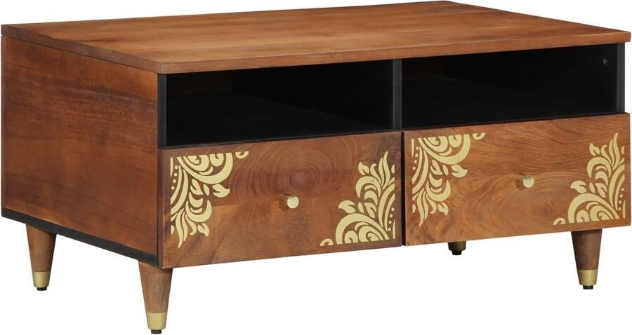 VidaXL Salontafel Honingbruin 80 x 54 x 40 cm massief mangohout