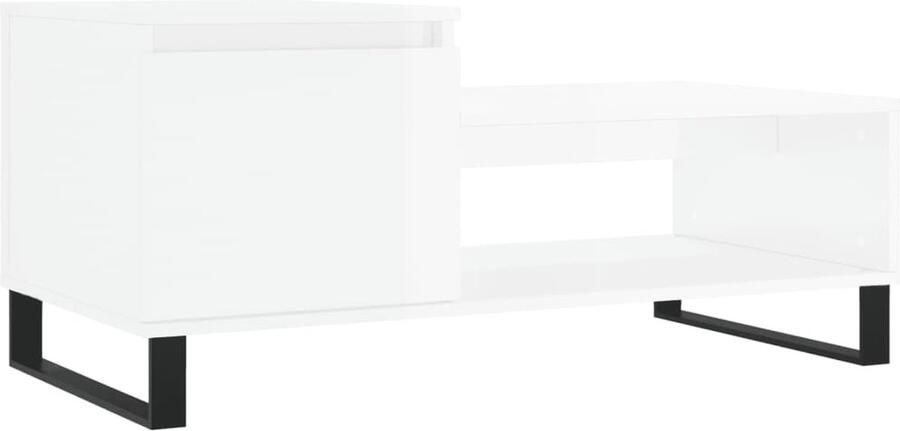 VidaXL Salontafel Hoogglans Wit 100x50x45 cm Salontafel Bijzettafel Banktafel Houten Salontafel Witte Salontafel Moderne Salontafel Trendige Salontafel