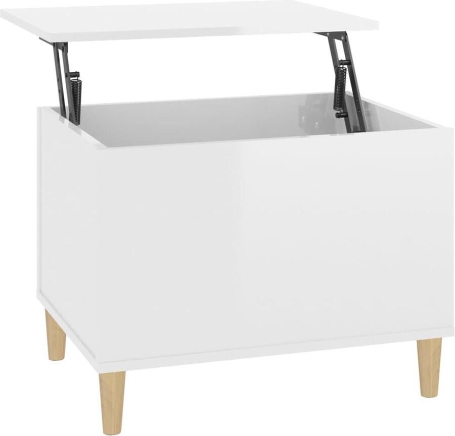 VidaXL Salontafel Hoogglans Wit 60x44 5x45 cm Salontafel Lift-top Tafel Witte Salontafel Houten Salontafel Design Salontafel Multifunctionele Salontafel