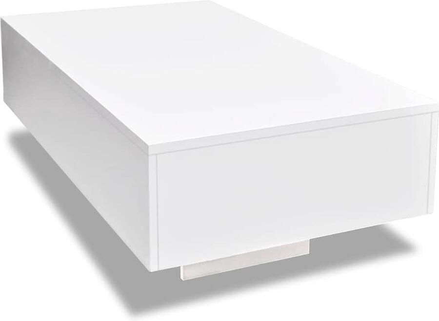 VidaXL Salontafel Hoogglans Wit 85x55x31 cm Salontafel Witte Salontafel Hoogglans Salontafel Rechte Salontafel Mdf Salontafel Modern Design Living Room Furniture Interieurdecoratie