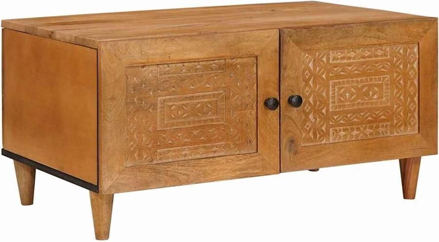 VidaXL Salontafel Lichtbruin 80 x 50 x 40 cm massief mangohout