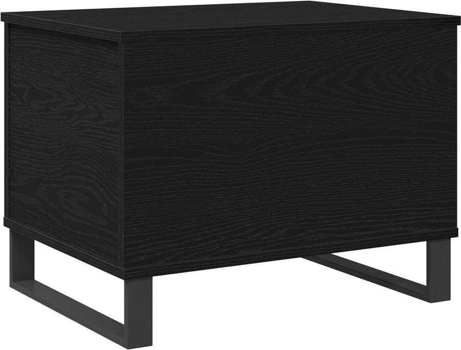 VidaXL Salontafel Lift Top Zwart Eiken 60x44 5x45 cm Bewerkt Hout