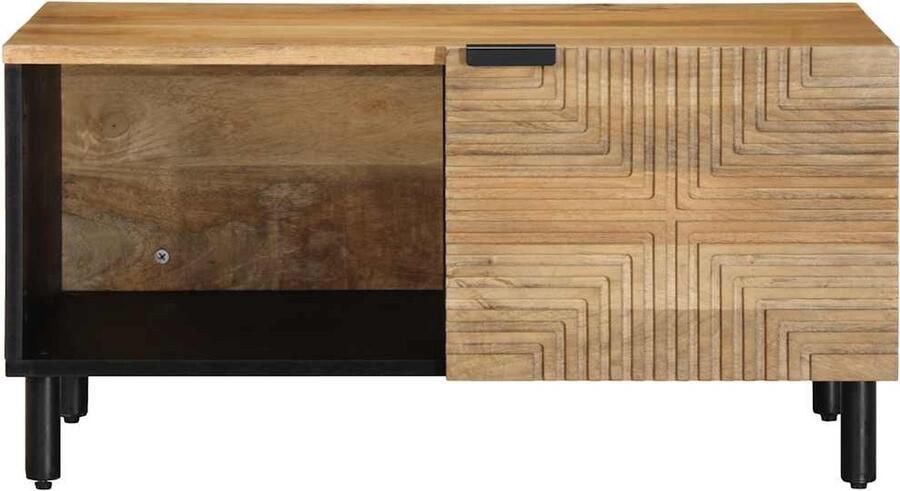 VidaXL Salontafel Mangohout 80x50x40 cm Bruin Salontafel Bijzettafel Mango Wood Houten Meubels Living Room Furniture