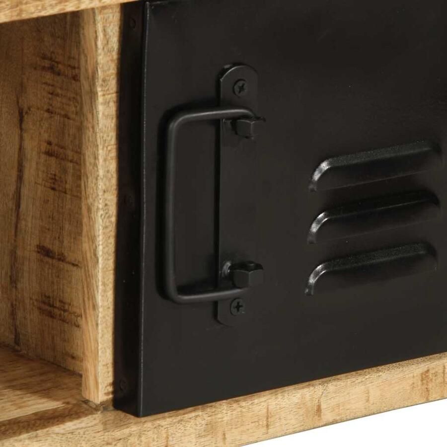 VidaXL Salontafel Mangohout 90x50x36 cm Salontafel Houten Salontafel Mangohouten Salontafel Industrieel Meubilair Livingroom Furniture - Foto 2