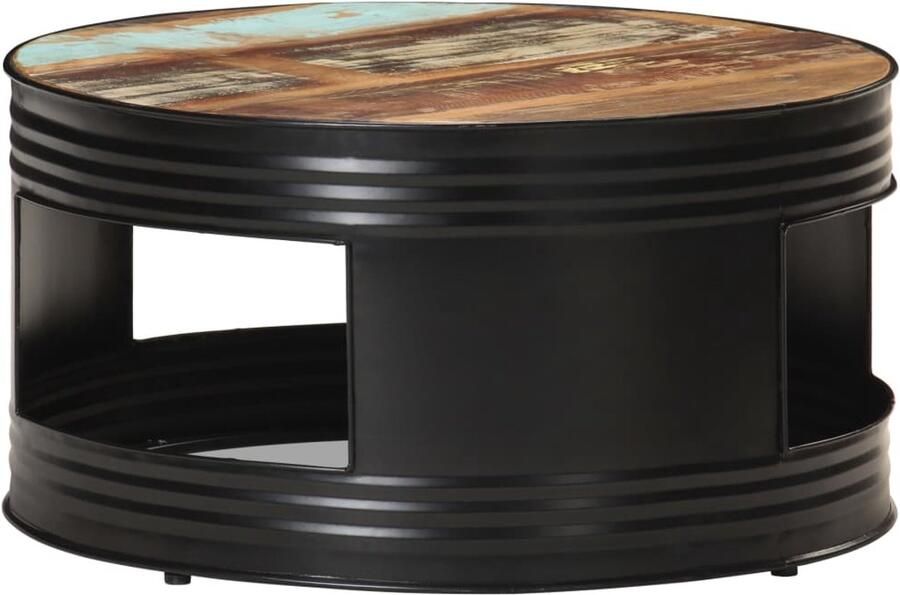 VidaXL Salontafel Massief Gerecycled Hout 68x36 cm Salontafel Koffietafel Vintage Meubilair Industriële Meubels Houtmeubelen