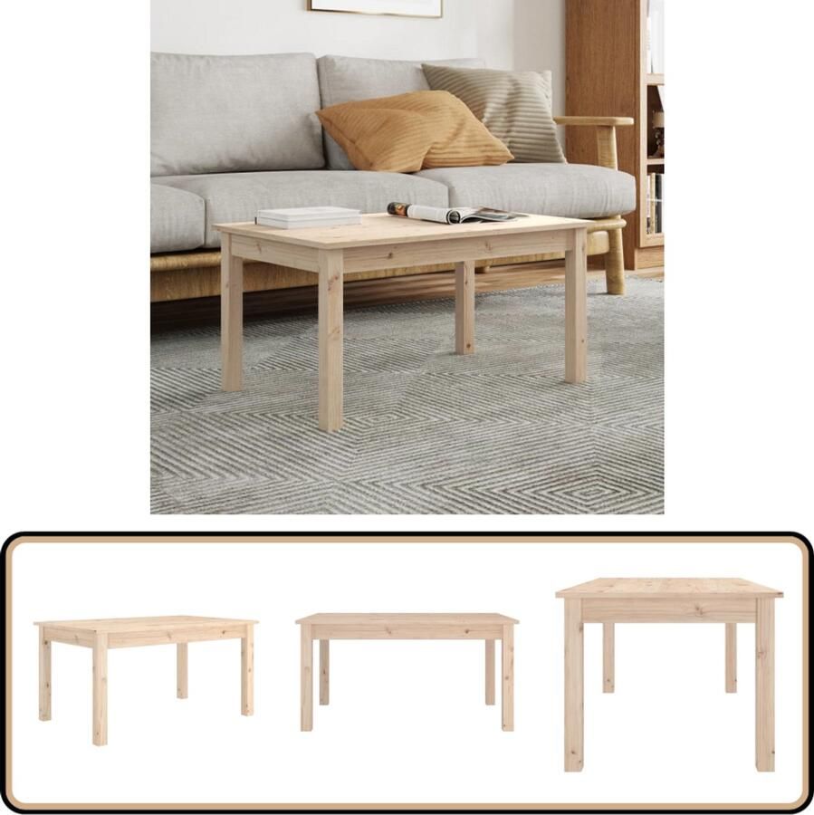 VidaXL Salontafel Massief Grenenhout 80x50x40 cm Salontafel Houten Salontafel Grenenhout Salontafel Rustic Salontafel Moderne Salontafel Bruine Salontafel Kleine Salontafel Tv Tafeltje Koffietafel