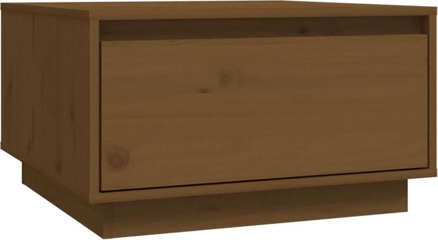 VidaXL Salontafel Massief Grenenhout Honingbruin Bijzettafel Salontafel Koffietafel Banktafel Grenoble Hout Bruine Meubelen Zwevende Poten Design Tafels Kleine Salontafeltje Moderne Salontafel - Foto 2