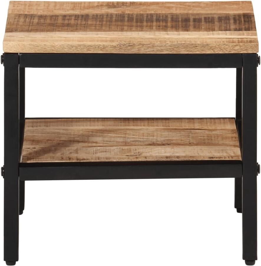 VidaXL Salontafel Massief Mangohout 35x35x30 cm Salontafel Industrieel Design Mangohouten Meubels Houten Tafels Bijzettafel