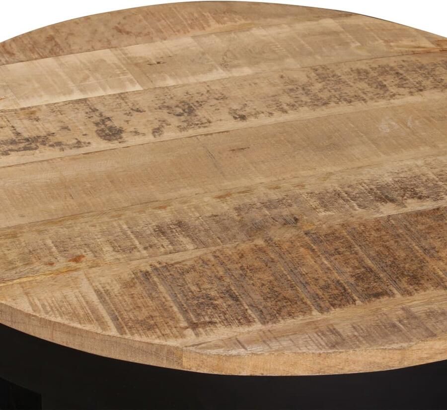 VidaXL Salontafel Massief Mangohout 60x40 cm Bijzet Tafels Industrieel Design Salontafel Mango Wood Bruine Meubelen Vintage Meubilair - Foto 2