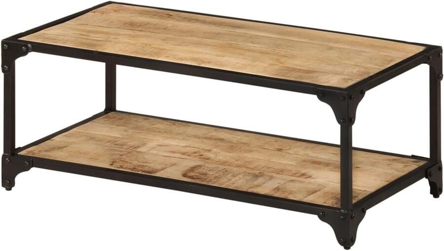 FIONERA Salontafel 90x45x35 cm massief ruw mangohout