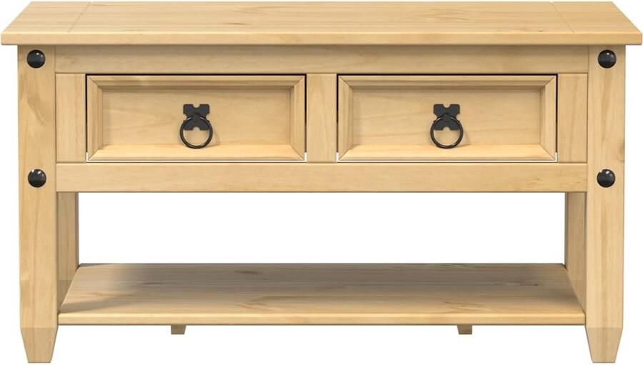 VidaXL -Salontafel-met-lades-Corona-85x50x45-cm-massief-grenenhout - Foto 2