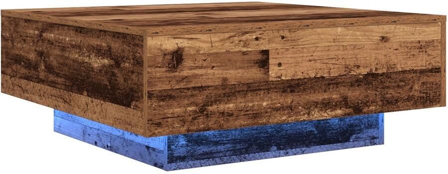 VidaXL Salontafel Oud hout Massief gerecycled hout 80 x 80 x 31 cm - Foto 2