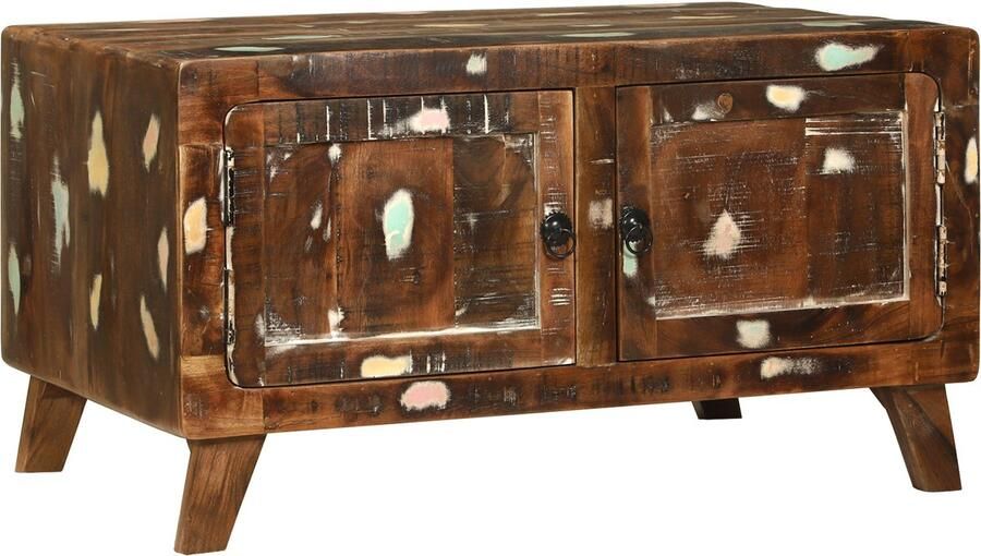 VidaXL Salontafel Multikleur 80 x 54 x 45 cm massief gerecycled hout