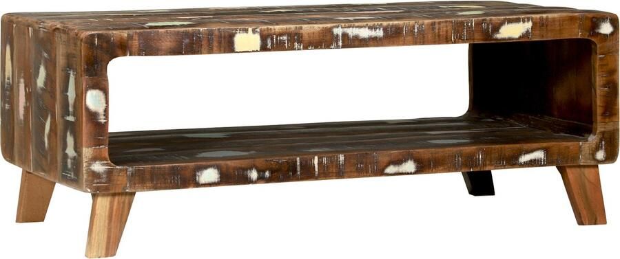 VidaXL Salontafel Multikleur 90 x 50 x 35 cm massief gerecycled hout