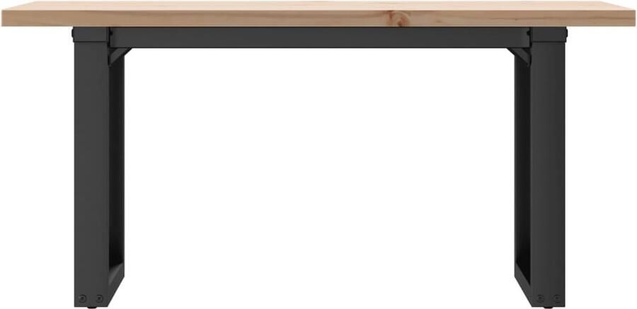 VidaXL Salontafel O-frame 100x50x45 5 cm grenenhout en gietijzer