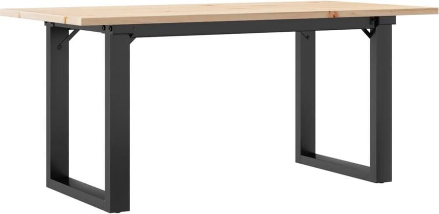VidaXL Salontafel O-frame 100x50x45 cm massief grenenhout en gietijzer