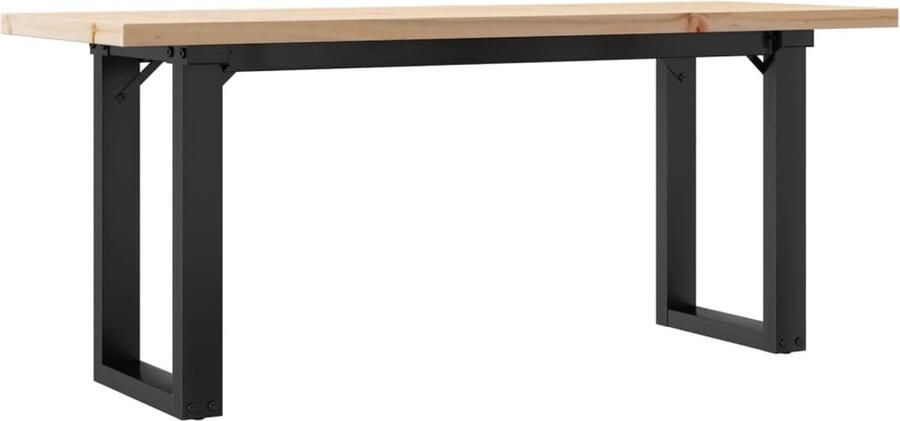 VidaXL Salontafel O-frame 110x40x45 5 cm grenenhout en gietijzer