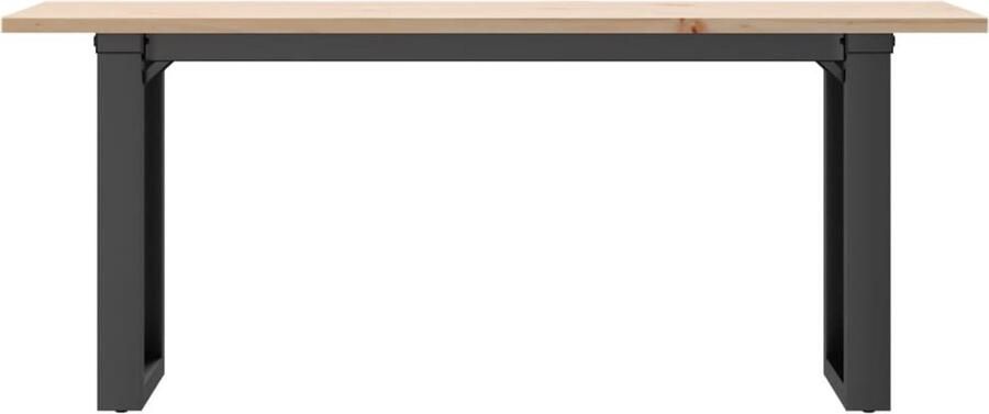 VidaXL Salontafel O-frame 110x40x45 cm massief grenenhout en gietijzer