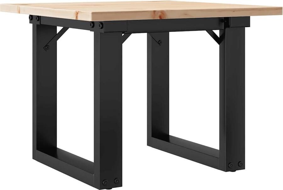 VidaXL Salontafel O-frame 50x50x35 cm Grenenhout Salontafel Salontafels Bijzettafel Banktafel