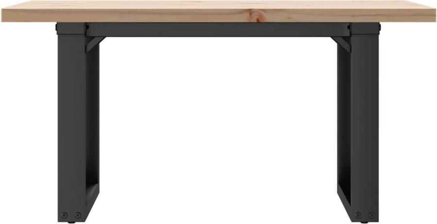 VidaXL Salontafel O-frame 80x50x40 5 cm grenenhout en gietijzer