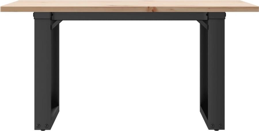 VidaXL Salontafel O-frame 80x50x40 cm massief grenenhout en gietijzer