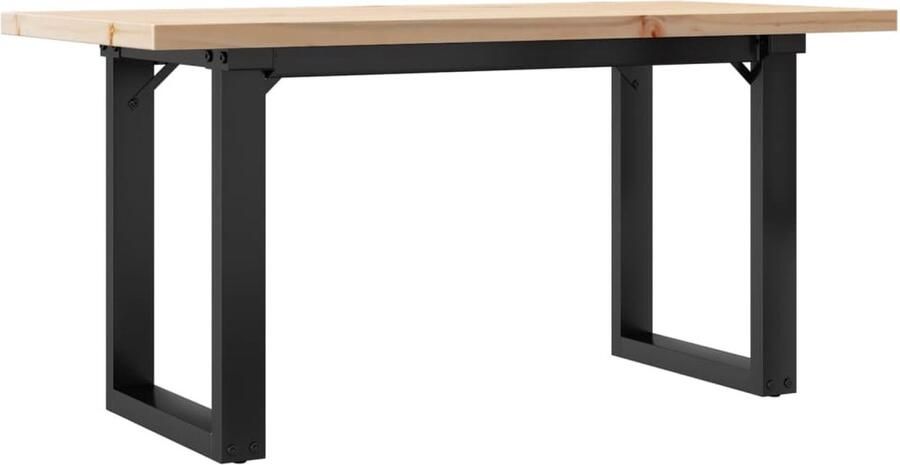 VidaXL Salontafel O-frame 90x40x45 5 cm grenenhout en gietijzer