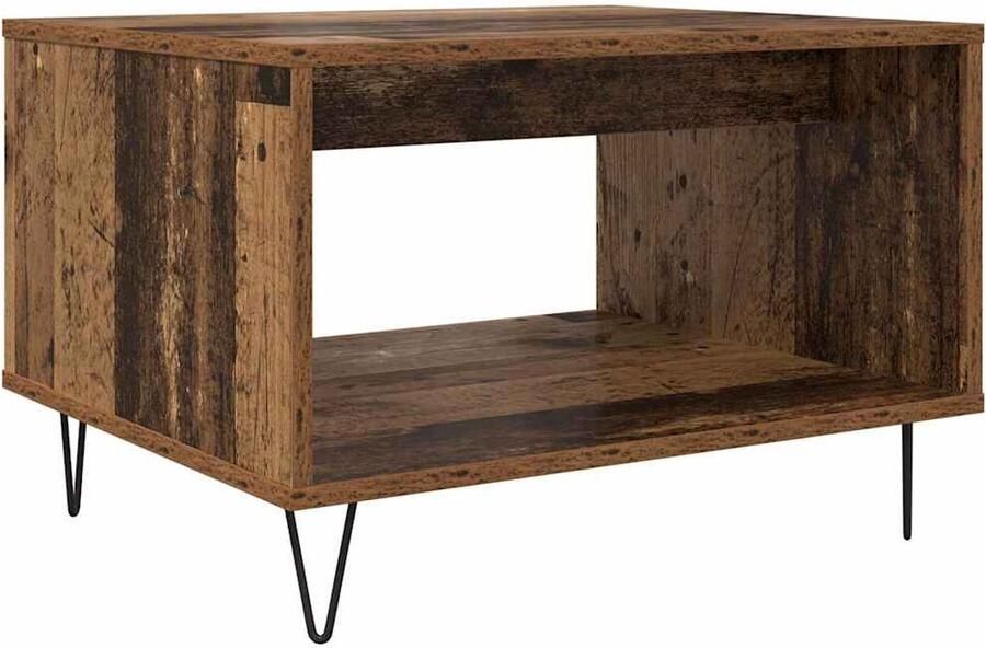 VidaXL Salontafel Oud hout 60 x 50 x 40 cm Bewerkt hout