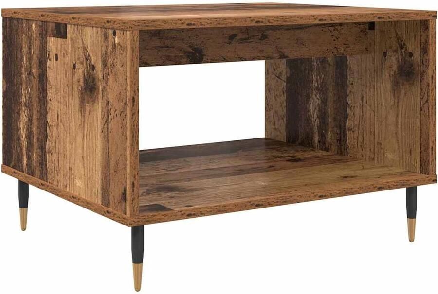 VidaXL Salontafel Oud hout 60 x 50 x 40 cm Bewerkt hout