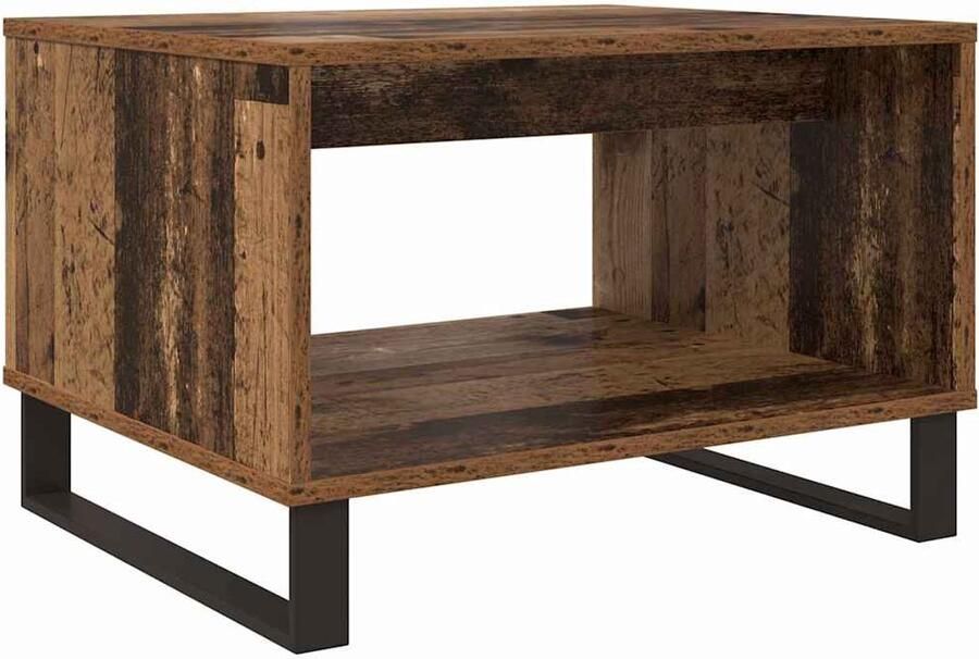 VidaXL Salontafel Oud hout 60 x 50 x 40 cm Bewerkt hout