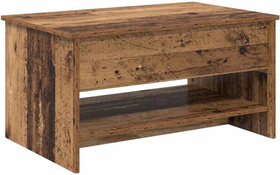 VidaXL Salontafel Oud hout 80 x 50 5 x 41 5 cm Bewerkt hout