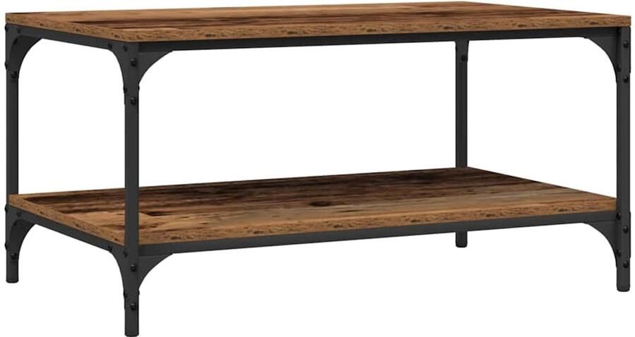 VidaXL Salontafel Oud hout 80 x 50 x 40 cm Bewerkt hout