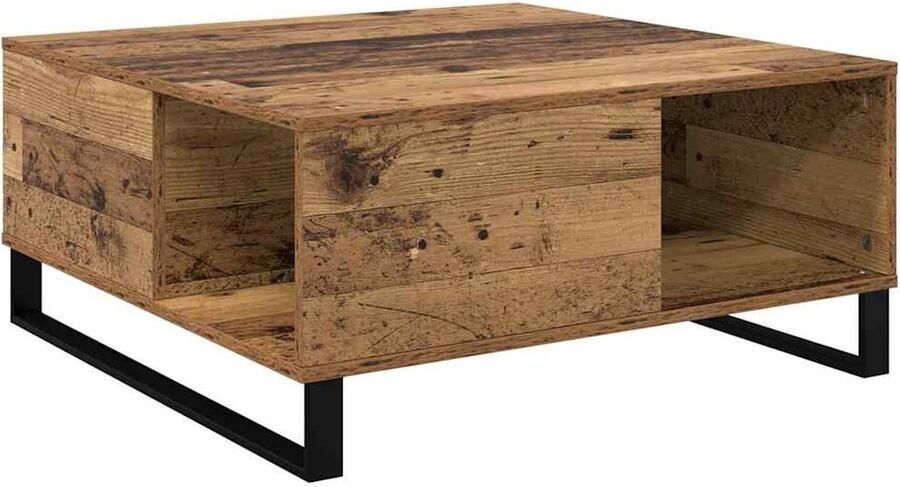 VidaXL Salontafel Oud hout 80 x 80 x 36.5 cm Bewerkt hout