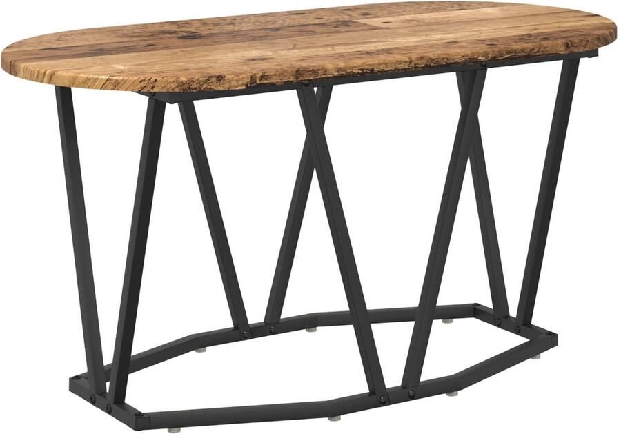 VidaXL Koffietafel Oud Hout 80x40x40.5 cm Geengineerd Hout en Metaal
