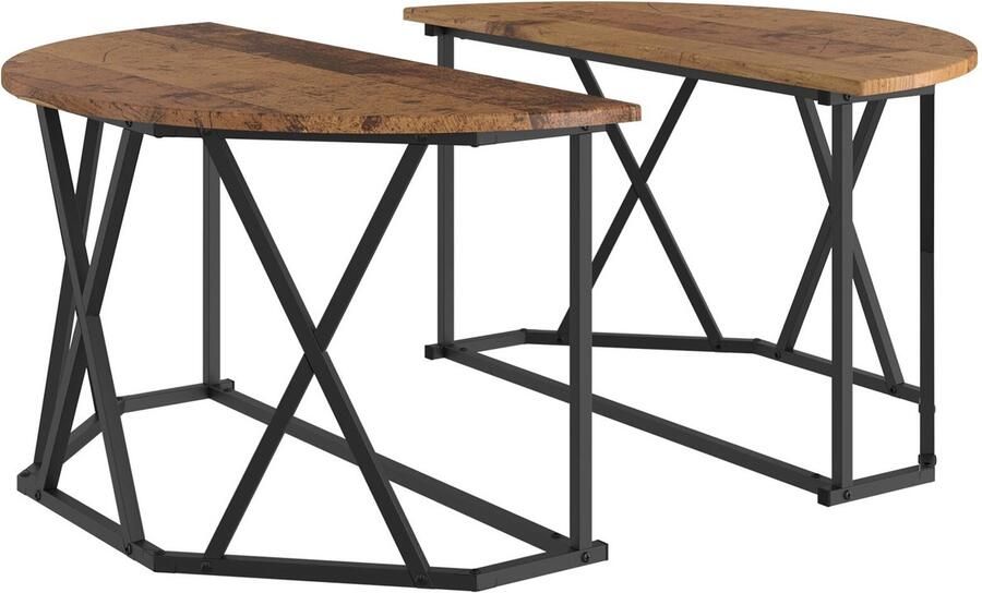 VidaXL Salontafel Vintage Stijl 80x80x42 cm Gemaakt uit Engineered Wood