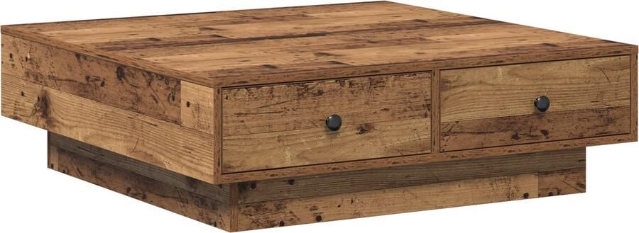 VidaXL Salontafel Oude hout Gerecycled Hout 90 x 90 x 28 cm