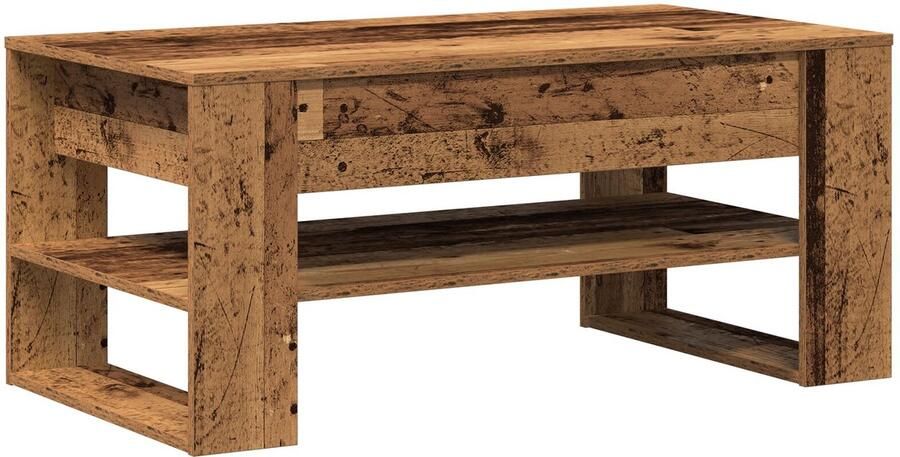 VidaXL Salontafel Oud hout 102 x 55 x 45 cm Bewerkt hout - Foto 2