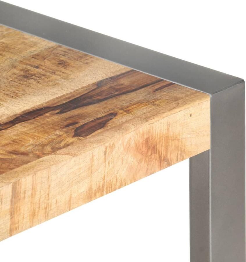 VidaXL Salontafel Ruw Mangohout 110x60x40 cm Salontafel Houten Salontafel Mangohouten Salontafel Industrieel Design Vintage Salontafel Tv Tafels Bijzettafel Living Room Furniture - Foto 2